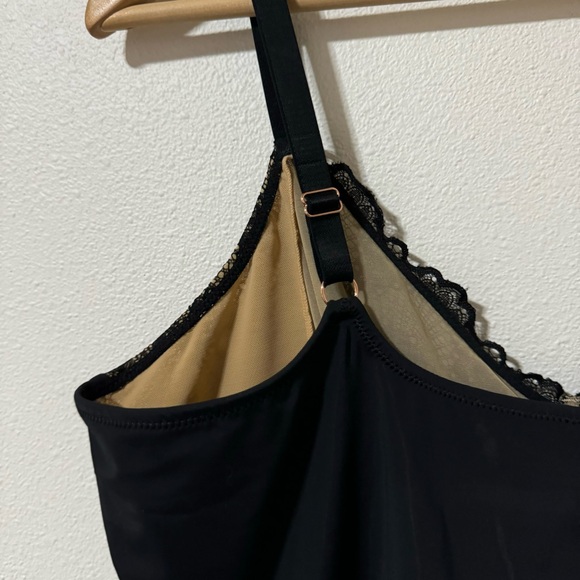 Pinsy Sculpting Lace Shapewear Bodysuit Black Lace Compression NWT-3X Long - Picture 9 of 15